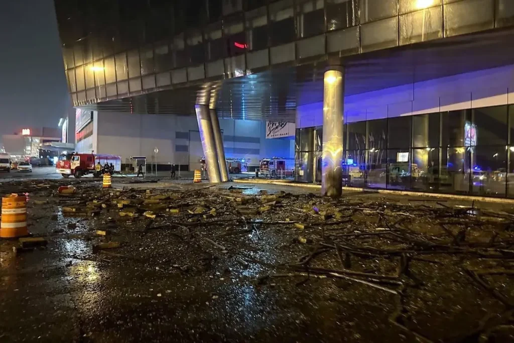 Крокус Сити Молл после пожара. Источник: Пресс-служба губернатора и&nbsp;правительства Подмосковья.