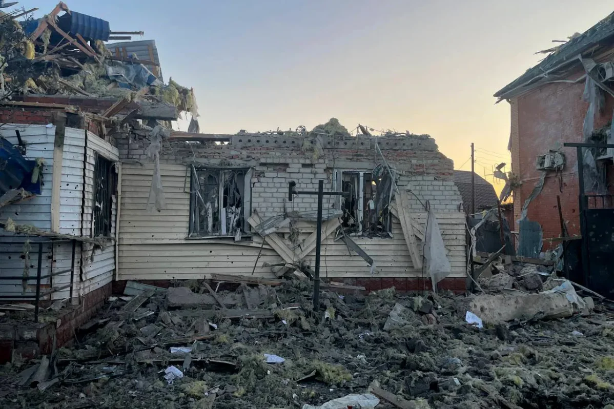 Разрушенный дом в&nbsp;Судже, Курская область