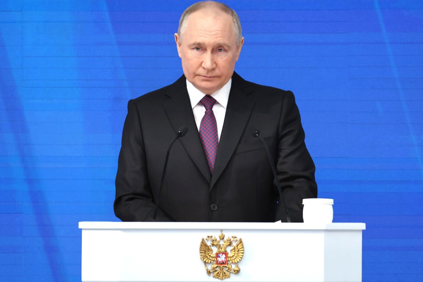 Владимир Путин выступает с&nbsp;ежегодным посланием Федеральному Собранию Российской Федерации в&nbsp;Москве