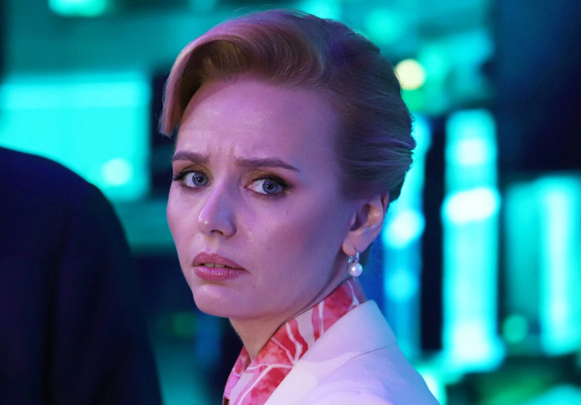 Мария Воронцова дает интервью на&nbsp;Международном экономическом форуме «Медиа» в&nbsp;Санкт-Петербурге