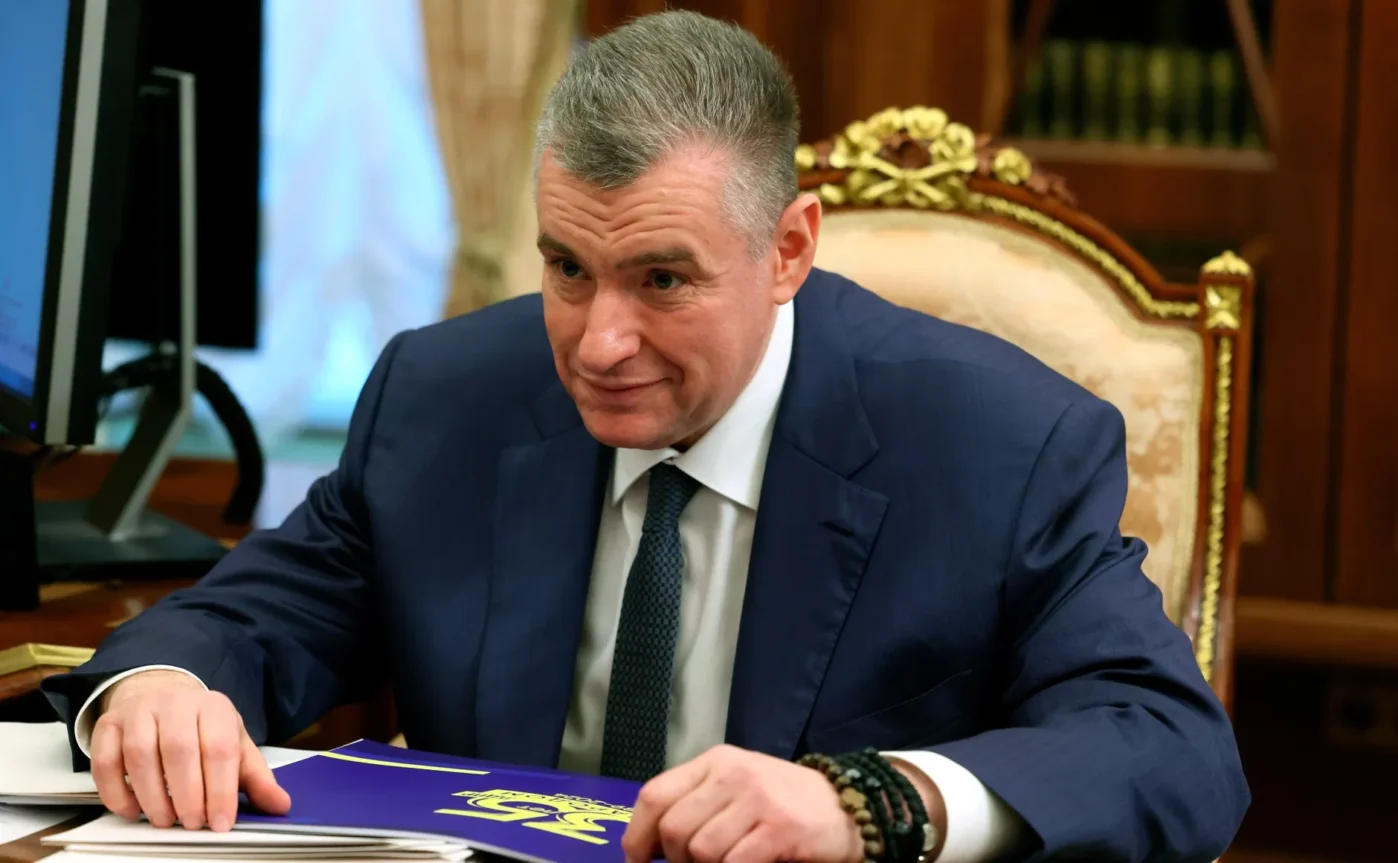 Лидер партии ЛДПР Леонид Слуцкий на&nbsp;встрече с&nbsp;Путиным