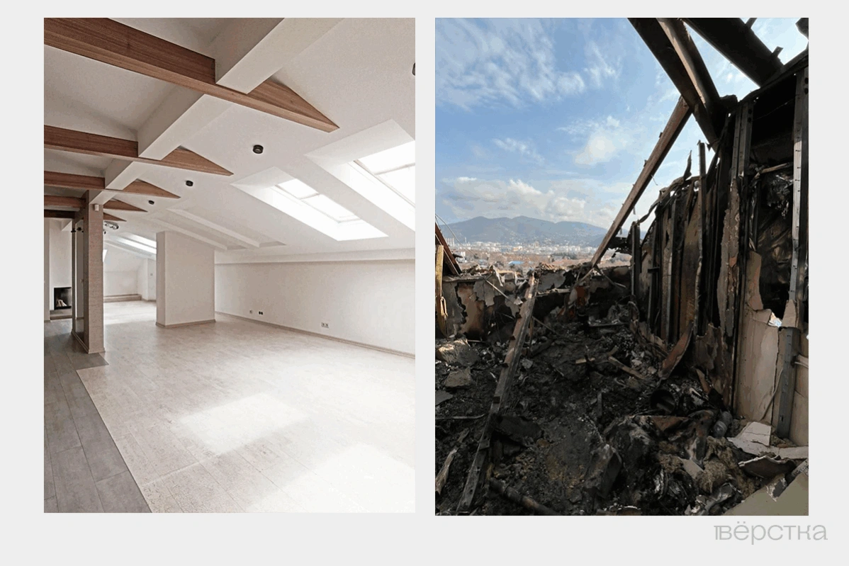 Квартира многоэтажного дома в&nbsp;Туапсе до&nbsp;и&nbsp;после попадания БПЛА